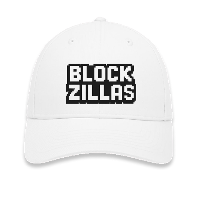 White BlockZillas logo cap